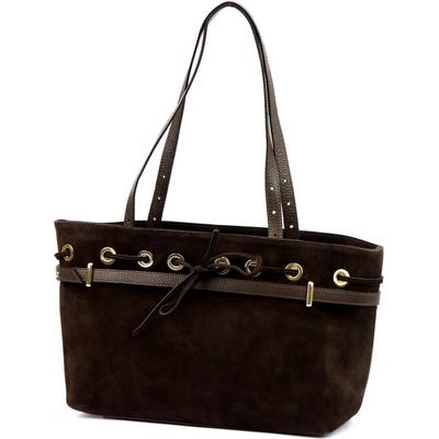Camilla dámska kožená kabelka PREMIUM 10.005 hnedá 42 x 24 x 13 cm