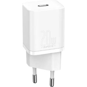 Baseus Зарядно без кабел Baseus CCSUP-B02 Super Si Quick, USB-C, 20W, Бяло (429)
