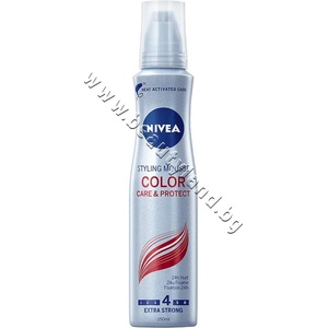 Nivea Пяна за коса Nivea Styling Mousse Color Care & Protect, p/n NI-86946 - Пяна за боядисана коса с екстра силна фиксация (NI-86946)