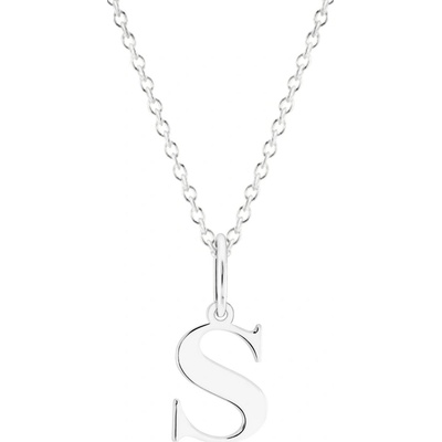 Gemmax Řetízek s písmenem „S“ bílé zlato GUSWN-43591-25841