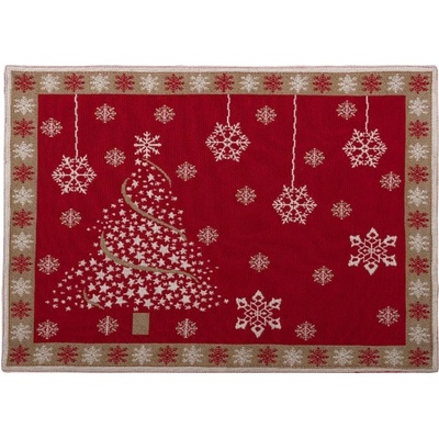 SCANquilt prostírání motiv strom červenobéžová prostírání 30x45cm