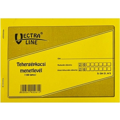 VECTRALINE Отпечатана товарителница за камион vectraline a/5, лежаща 100 листа dgj-21/a/5 (dgj-21/a/5)