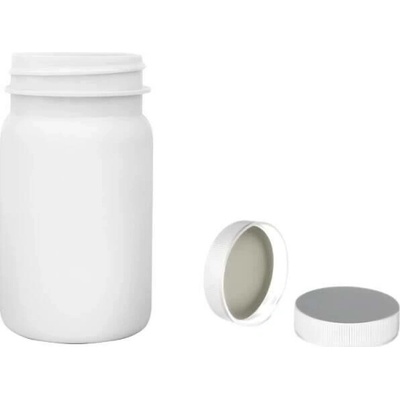 Pilulka Plastová lahvička bílá s bílým uzávěrem 100 ml