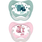 NIP Силиконови залъгалки NIP - Family, Слон и лисица, 0-6 м, 2 броя (14000821310032) - baby