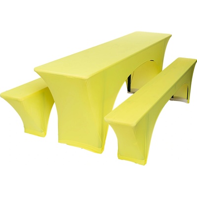 TENTino Elastický poťah STANDARD na pivný set 220x50 - 220x70 cm SVIETIVO ŽLTÁ / YELLOW