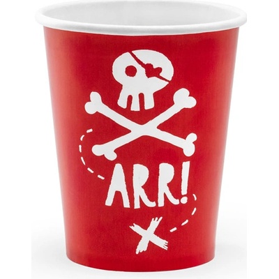 PartyDeco papierové poháre Piráti