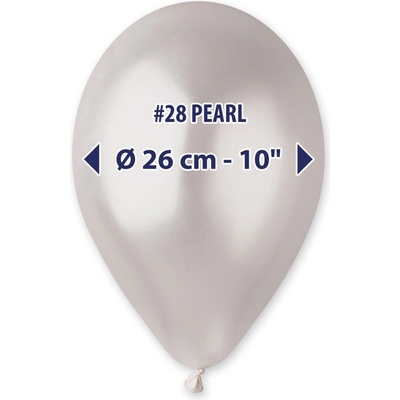 Metalické balonky 26 cm perleťové