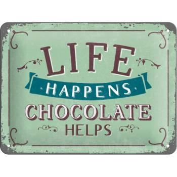 Nostalgic Art Plechová ceduľa Chocolate Helps