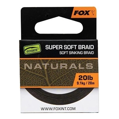 Fox Edges návazcová šňůrka naturals super soft braid hooklength 20m 20lb