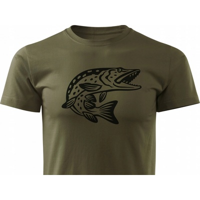 ForestMax tričko s potlačou ryby pre rybára s krátkym rukávom