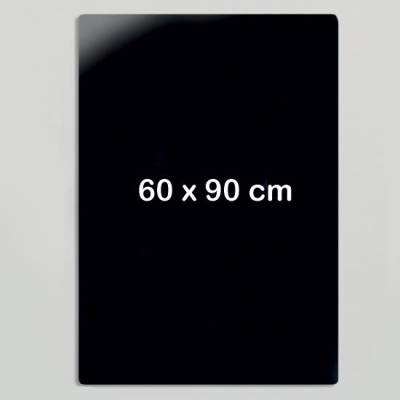 B2B Partner Skleněná magnetická tabule na zeď, černá, 600 x 900 mm