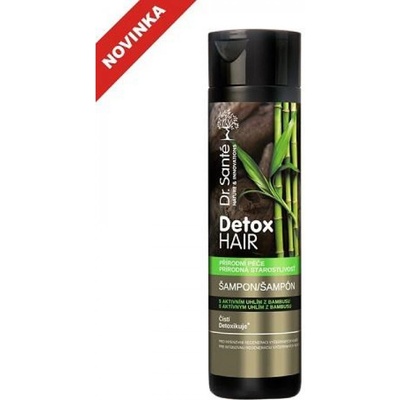 Dr. Santé Detox Hair šampón na vlasy s aktívným uhlím z bambusu 250 ml