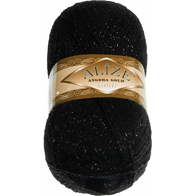 BELLATEX Priadza Angora Gold Simli 100 g - 60 čierna