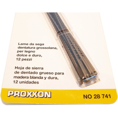PROXXON 28741 lupénkové pilové listy 127mm hrubé ozubení 12ks