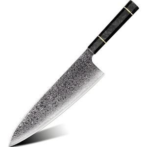 HARAHU Дамаски кухненски нож TS-37446 - Big Chef/Черен KP37446
