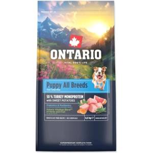 ONTARIO Храна Ontario Puppy All Breeds Monoprotein Turkey & Sweet Potatoes 6, 5kg (214-13137)