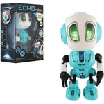 Teddies Робот echo повтарящ изречения метален 12см син на батерии със звук със светлина (00800162)