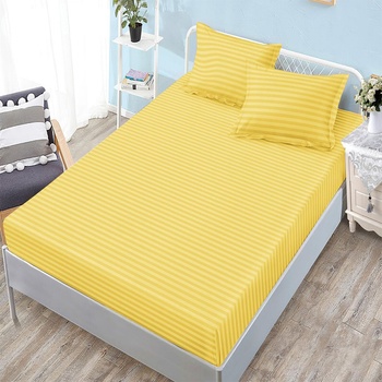 EmonaMall Едноцветен долен чаршаф с ластик и две калъфки (за матрак 160x200) EmonaMall, 3 части - Модел S18256 (S18256-3333f4-7)