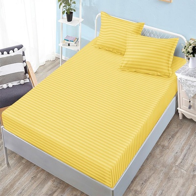 EmonaMall Едноцветен долен чаршаф с ластик и две калъфки (за матрак 160x200) EmonaMall, 3 части - Модел S18256 (S18256-3333f4-7)