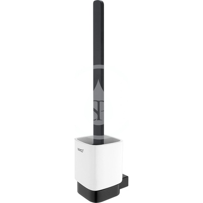 Nimco Kibo WC kefa nástenná s držiakom biela keramika čierny mat Ki-14094KN-HR-90