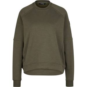 Stoic Дамски вълнен пуловер Stoic Women's MerinoFleece335 MMXX. Lulea Crew Merino jumper - Dark Olive - размер XS (105-5557-0311)