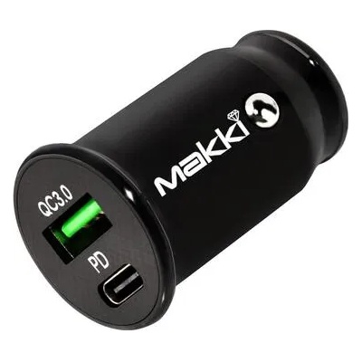 Makki зарядно за кола Fast Charger Car - Type-C USB QC3.0 20W - MAKKI-CC20W02-BK (MAKKI-CC20W02-BK)