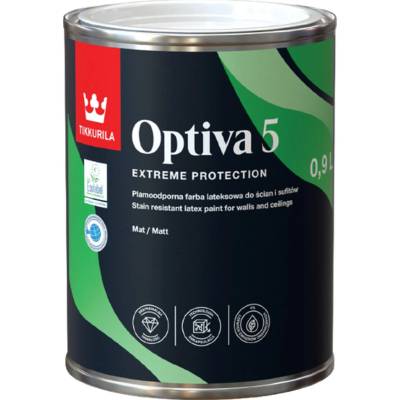 Tikkurila Deco OPTIVA 5 MATT Umývateľná farba, matný efekt 1 L
