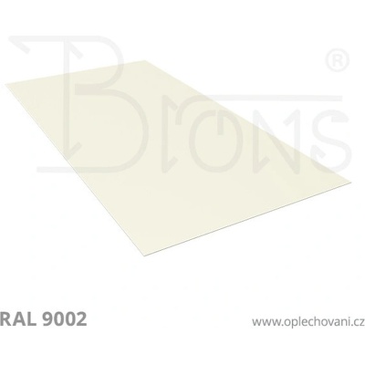 Brons Rovinný plech 1000 x 2000 mm šedobílá