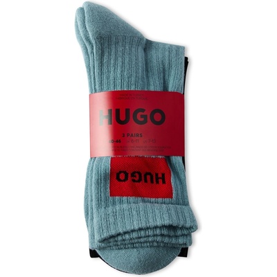 Hugo Чорапи Hugo Mens HUGO Bodywear 3 Pack Rib Patch Socks - Blue/Blk/Wht