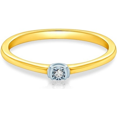 Savicki Zásnubný prsteň dvojfarebné zlato diamant SAVPI KU 32276 Z
