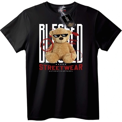 NOONEBRAND Тениска Blessed Streetwear мечок - XXS, White