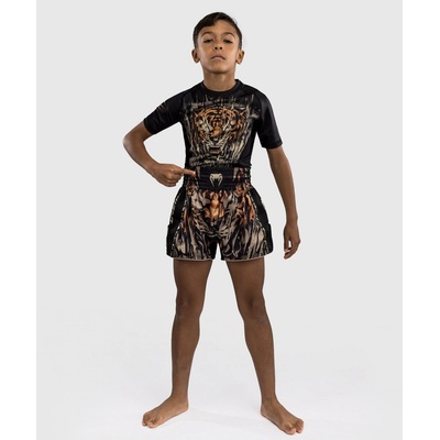 dětské Muay Thai šortky Venum Tiger black/Neon Orange