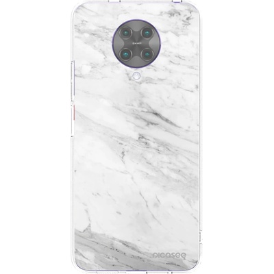 Púzdro Picasee silikónové Xiaomi Poco F2 Pro - White marble čiré