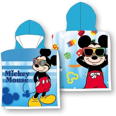 Faro Micro Plážové pončo Mickey blue Mikrovlákno 50x50 cm