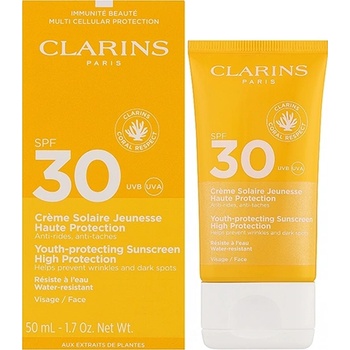 Clarins Youth-Protecting Suncreen High Protection SPF30 слънцезащитен крем за лице против бръчки унисекс 150 мл