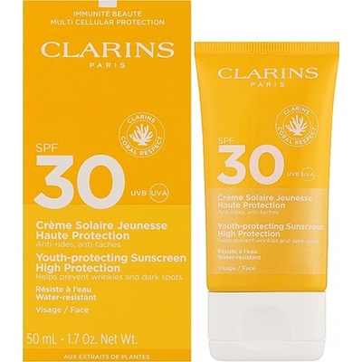 Clarins Youth-Protecting Suncreen High Protection SPF30 слънцезащитен крем за лице против бръчки унисекс 150 мл