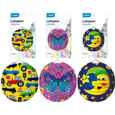 LUMA D612042 papierový lampión - guľa, priemer 25cm, rôzne detské motívy