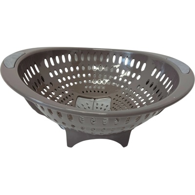 Mega Plast Cedník LUX s otvorem, šedý, 32,5 x 29 x 14 cm