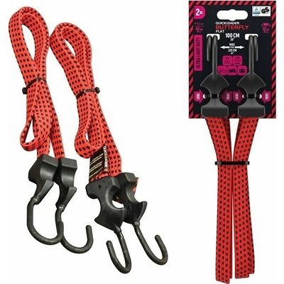 Quickloader Upínací plochá guma Bungee Butterfly Flat 100 cm - sada 2 ks