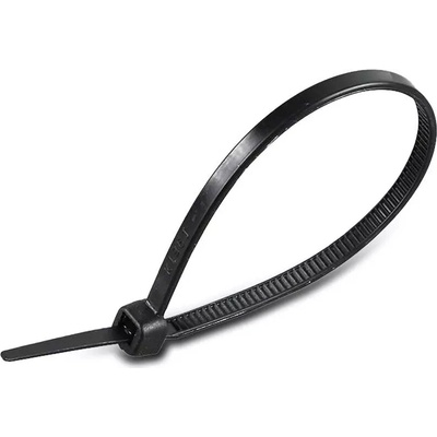 V-TAC Sťahovacia páska na káble 3.5x200mm, čierna, 100ks balenie [11168]