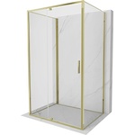 Mexen Exo-R 3S 3-стенна душ кабина с врата 100 x 75 см, прозрачна, златна (819-100-075-50-00-3S)