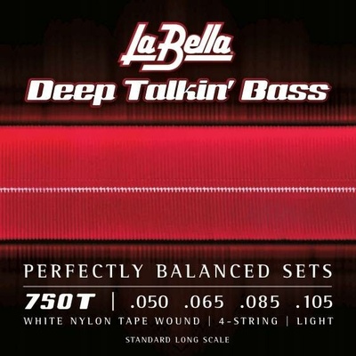 La Bella Deep Talkin' Bass White Nylon Tape Wound Light 50-105 4str 750T