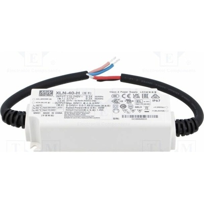 MEAN WELL XLN-40-H Napájecí zdroj: spínaný; LED; 40W; 9÷54VDC; 600mA÷1,4A; 100÷305VAC