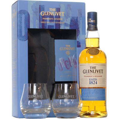 Glenlivet Founders Reserve 40% 0,7 l (dárkové balení 2 sklenice)
