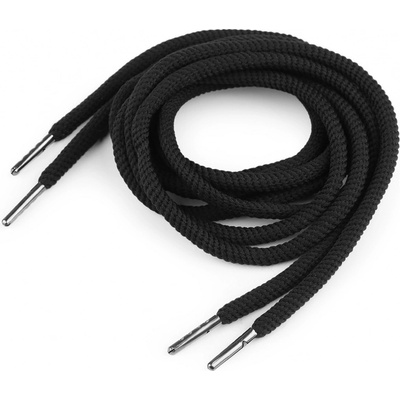 Prima-obchod Oděvní šňůra s koncovkami do kapucí, délka 130 cm, barva 2 černá