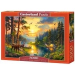 Castorland 3000 Piece Sunset over Forest River Puzzle