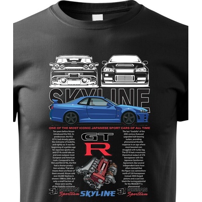 Dětské tričko Nissan Skyline GTR Černá Velikost Canvas Bezvatriko.cz 2322