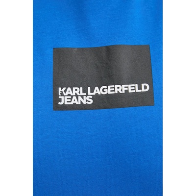 Karl Lagerfeld Jeans Памучна тениска Karl Lagerfeld Jeans в синьо A1W17006 (A1W17006)