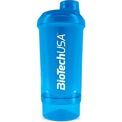 Šejker BioTech USA Wave + Compact 500 ml + 150 ml Blue