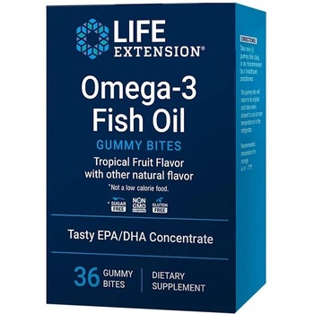 Life Extension Omega-3 Fish Oil Gummy Bites, 36 желирани таблетки, Life Extension